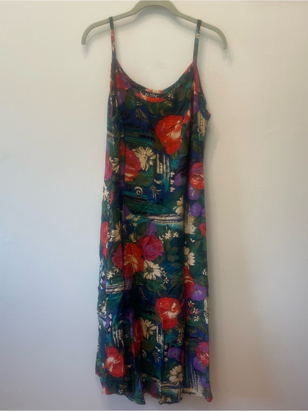 90s Rayon Floral Babydoll Dress In Sync 14